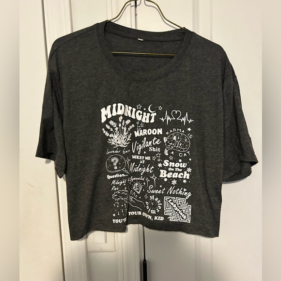 Tops - SOLD- Facebook Taylor Swift Midnights Crop Top
